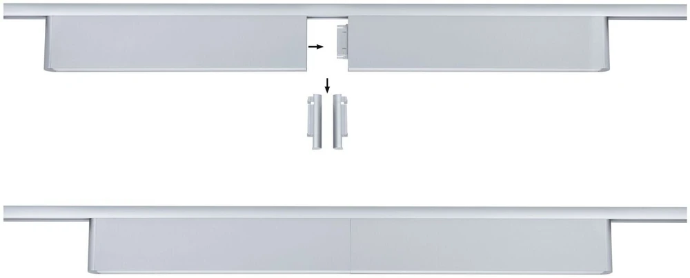 Paulmann URail CERIS LED 3 pakopų ryškumo reguliatorius 9.5W 850lm IP20 4000K 230V matinio chromo / aliuminio bėgelių šviestuvas