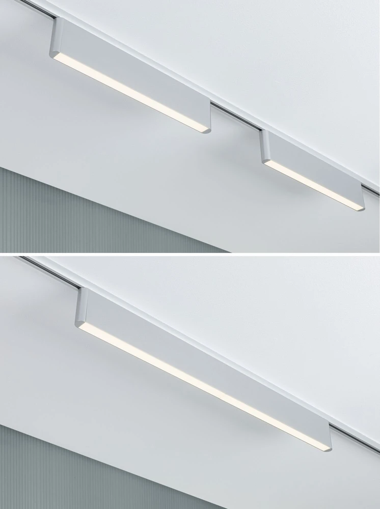 Paulmann URail CERIS LED 3 pakopų ryškumo reguliatorius 9.5W 800lm IP20 3000K 230V matinio chromo / aliuminio bėgelio šviestuvas