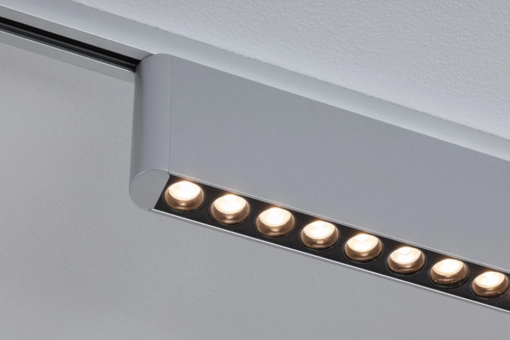 Paulmann URail ZELOS LED 3 pakopų ryškumo reguliatorius 10W 1050lm IP20 3000K 230V matinio chromo / aliuminio bėgelio šviestuvas