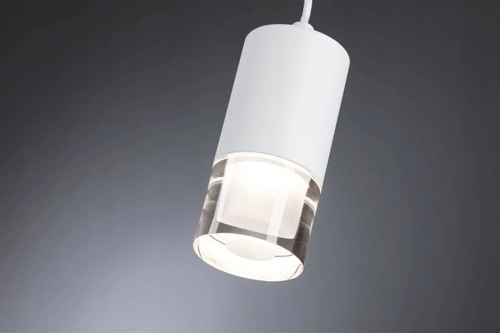 Paulmann pakabinamas šviestuvas vonios kambariui KAME LED 3 pakopų pritemdymas 9W 3000K 700lm IP44 230V baltas / metalinis