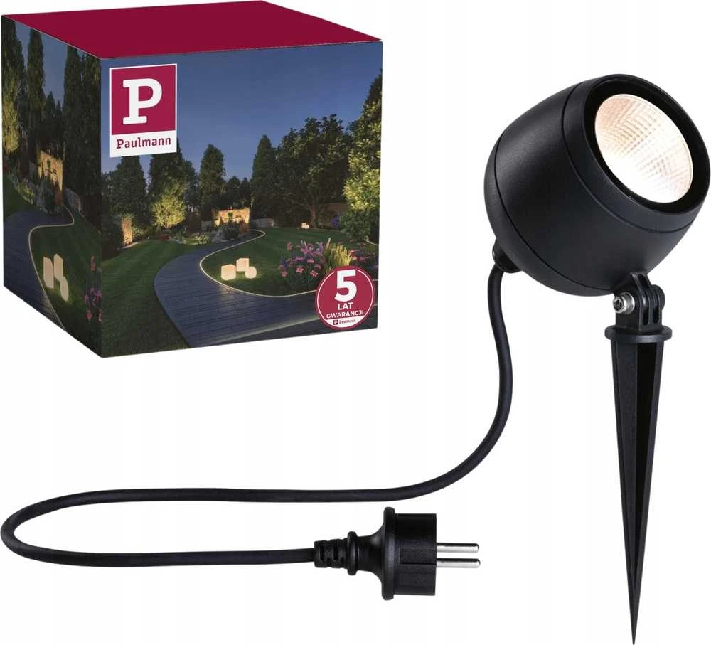 Paulmann prožektorius KIKOLO LED sodo prožektorius 8W 20 laipsnių. 500lm 3000K IP65 230V antracitas / aliuminis