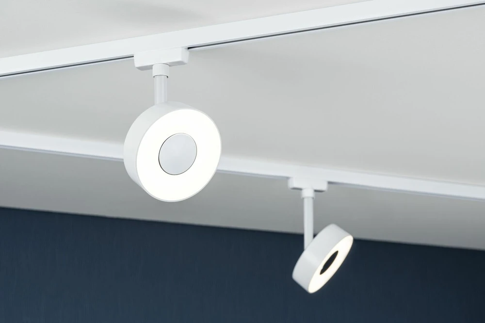 Paulmann Prožektorius ant bėginio takelio URail CIRCLE LED 3StepDim 5W 220lm 4000K 230V baltas RAL9003 / metalas