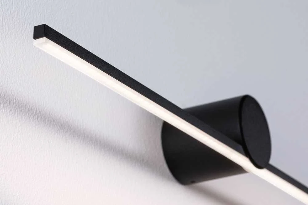 Paulmann SAVA LED sieninis šviestuvas virš veidrodžio 4.2W 250lm 3000K 300mm IP44 230V matinė juoda / metalinė