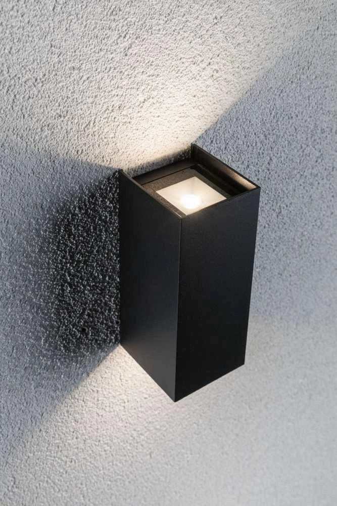 Paulmann sieninis šviestuvas Flame fasado šviestuvas IP44 2x3W 230V antracitas