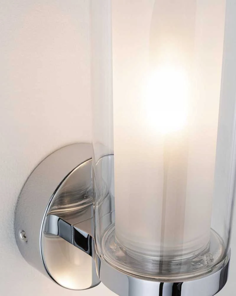 Paulmann sieninis šviestuvas LUENA E14 maks. 20W IP44 230V stiklas chromas / metalas