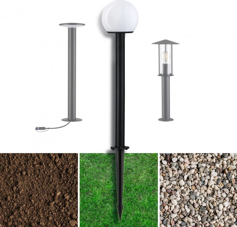 Paulmann Pagrindas / kaištis įsmeigtas į sodo lempas 40cm apvalaus metalo