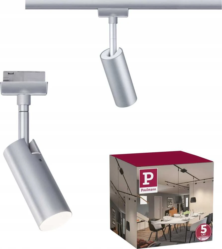 Paulmann Track prožektorius URail TUBO LED 3-STEP DIM 4W 150lm 4000K 230V matinis chromas / metalas