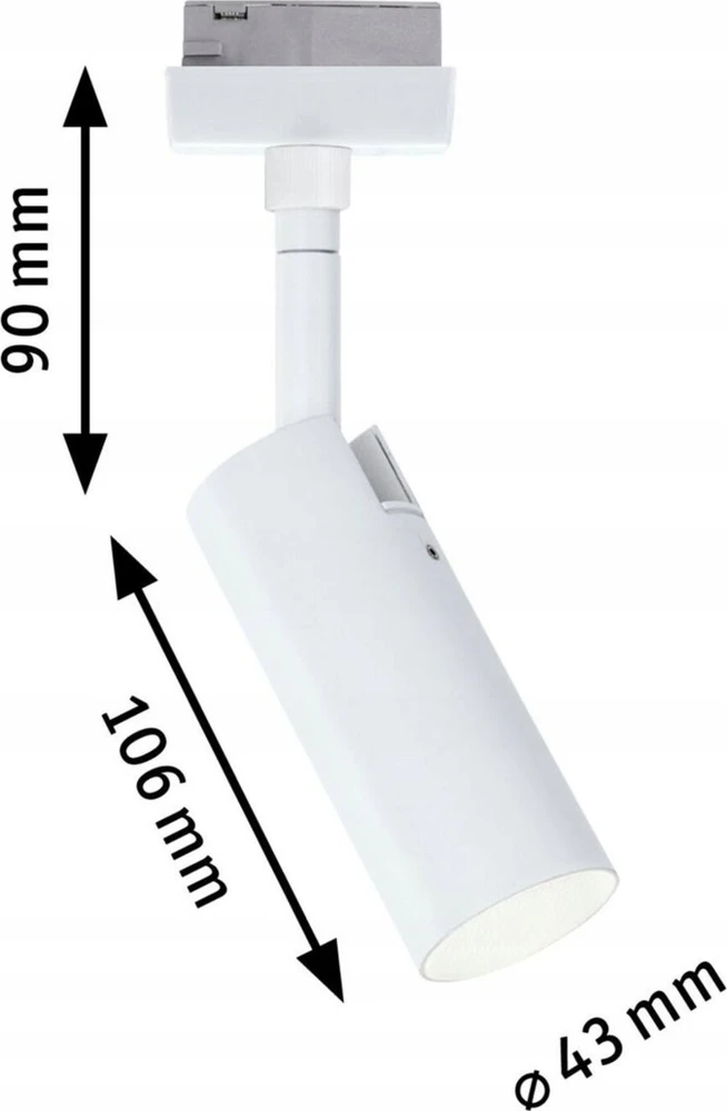 Paulmann Track prožektorius URail TUBO LED 3-STEP DIM 4W 150lm 3000K 230V baltas RAL9003 / metalas