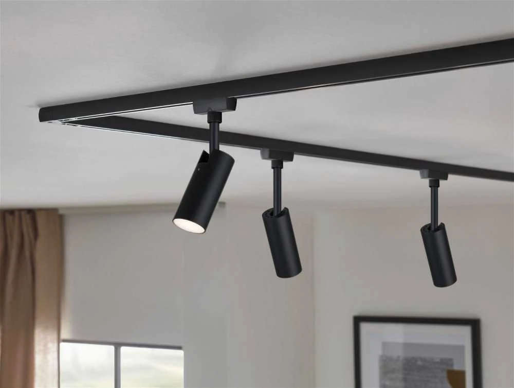 Paulmann Track prožektorius URail TUBO LED 3-STEP DIM 4W 150lm 3000K 230V matinis juodas/metalinis