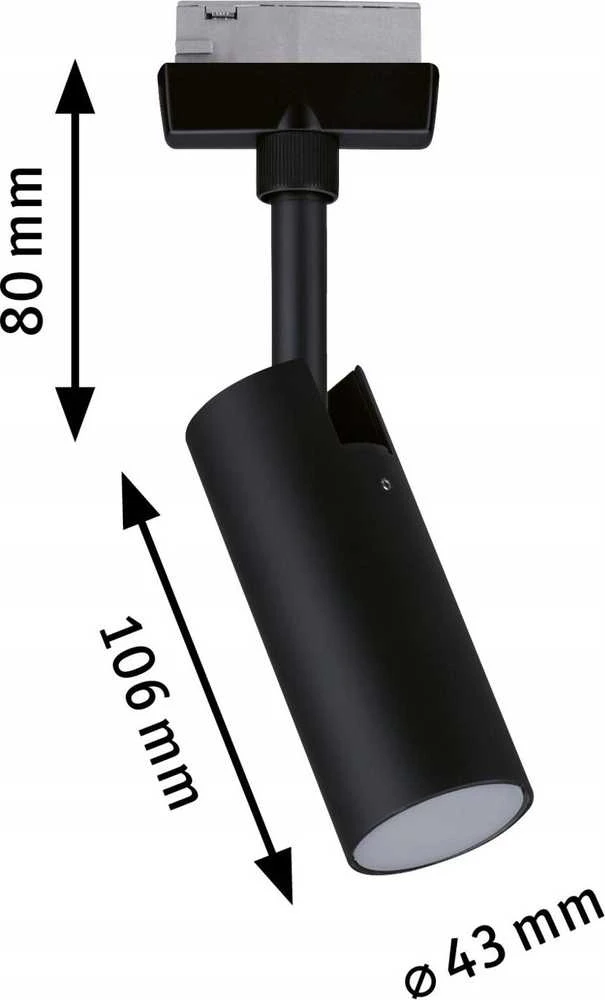 Paulmann Track prožektorius URail TUBO LED 3-STEP DIM 4W 150lm 3000K 230V matinis juodas/metalinis