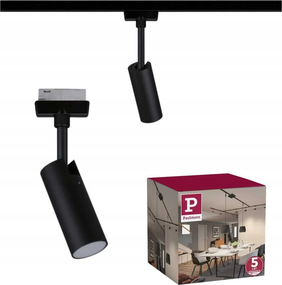 Paulmann Track prožektorius URail TUBO LED 3-STEP DIM 4W 150lm 3000K 230V matinis juodas/metalinis