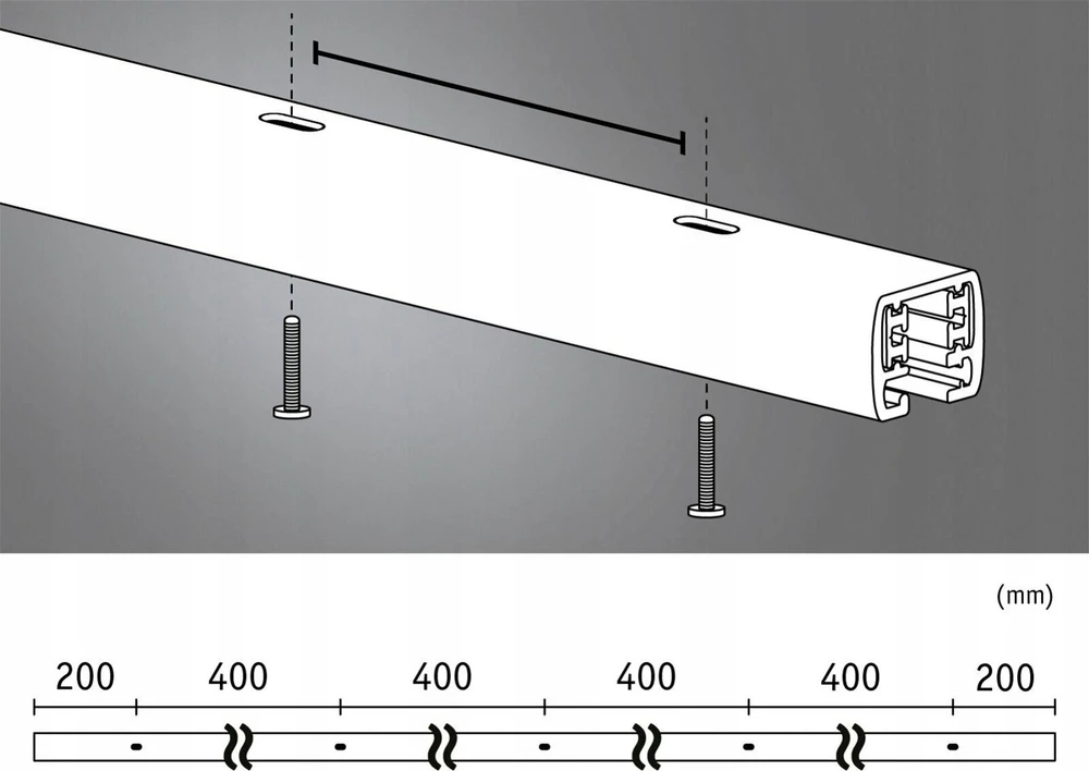 Paulmann URail šynų sistema 2m 230V balta RAL9003 / metalas