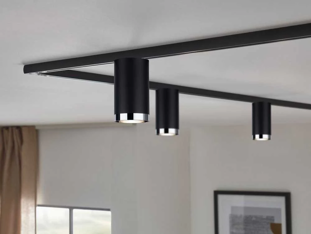 Paulmann URail sistemos taškinis vamzdis maks. 10W GU10 Juodas Matt/Chrome 230V