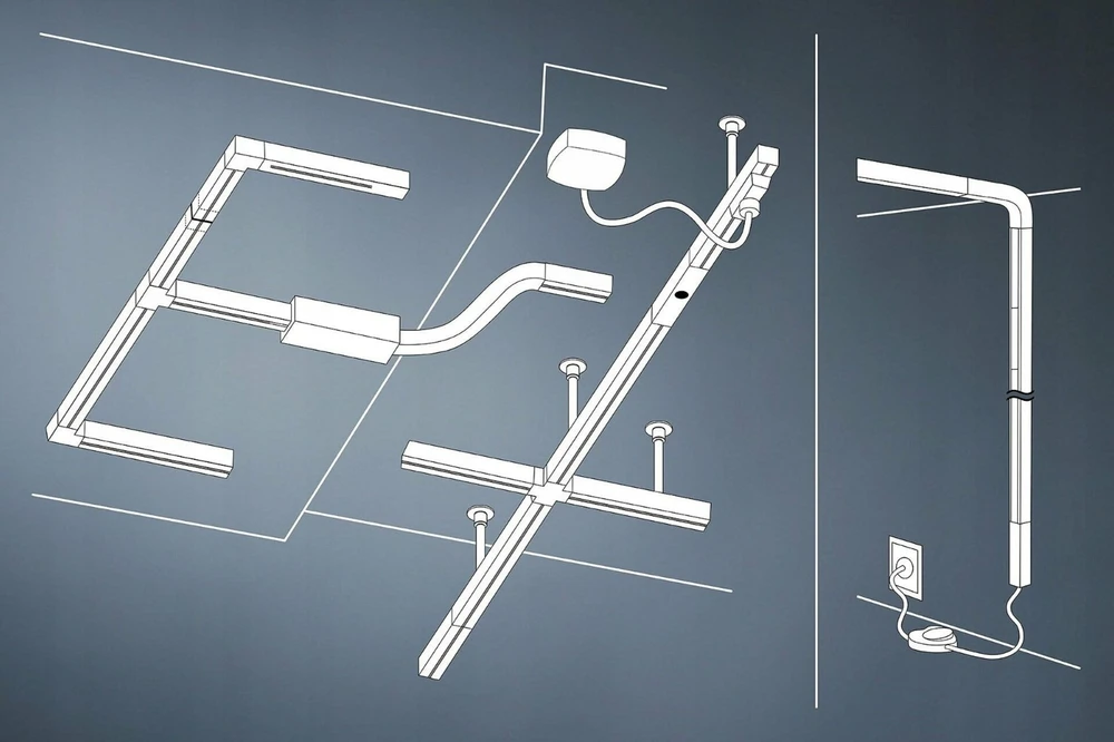 Paulmann URail X-Rail jungtis Chrome