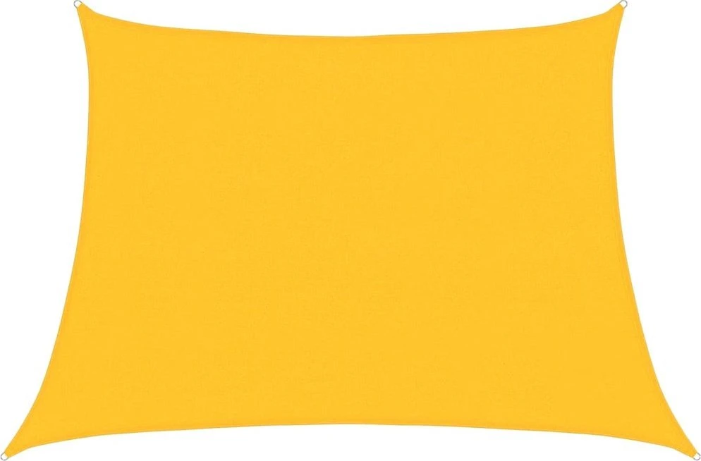 Saulės skėtis, burė, 160 g/m², trapecijos formos, geltona, 4/5x3 m, HDPE