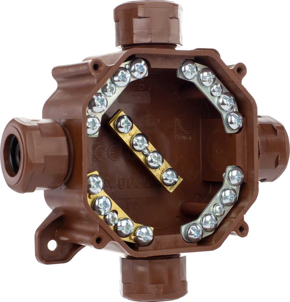 Pawbol Instaliacinė dėžutė A.0035BR PG16/5x4 mm2, IP67 ruda