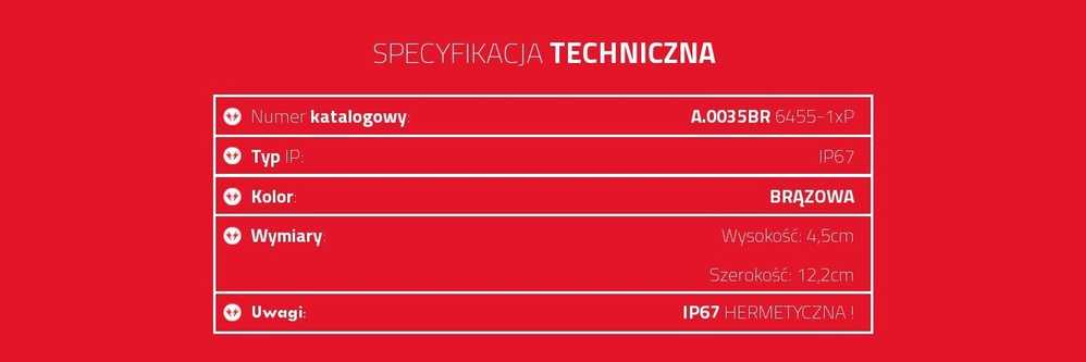 Pawbol Instaliacinė dėžutė A.0035BR PG16/5x4 mm2, IP67 ruda