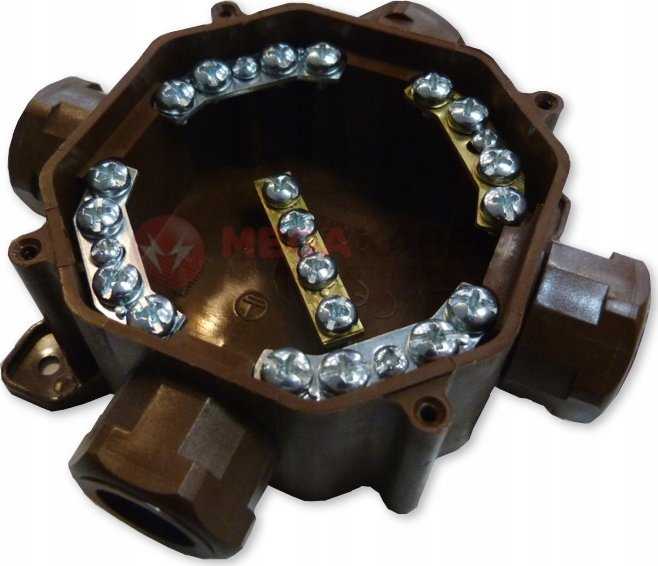 Pawbol Instaliacinė dėžutė A.0035BR PG16/5x4 mm2, IP67 ruda