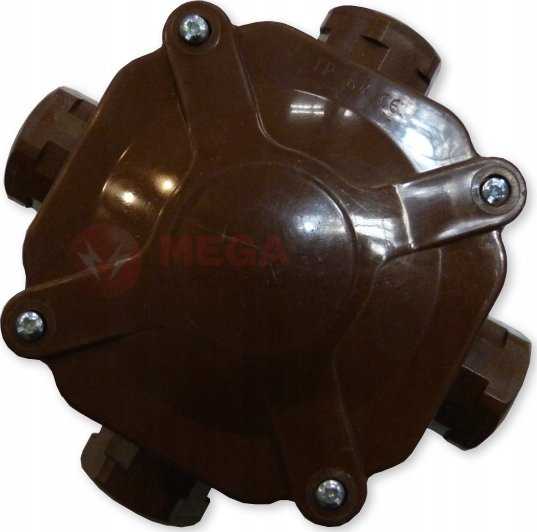 Pawbol Instaliacinė dėžutė A.0035BR PG16/5x4 mm2, IP67 ruda