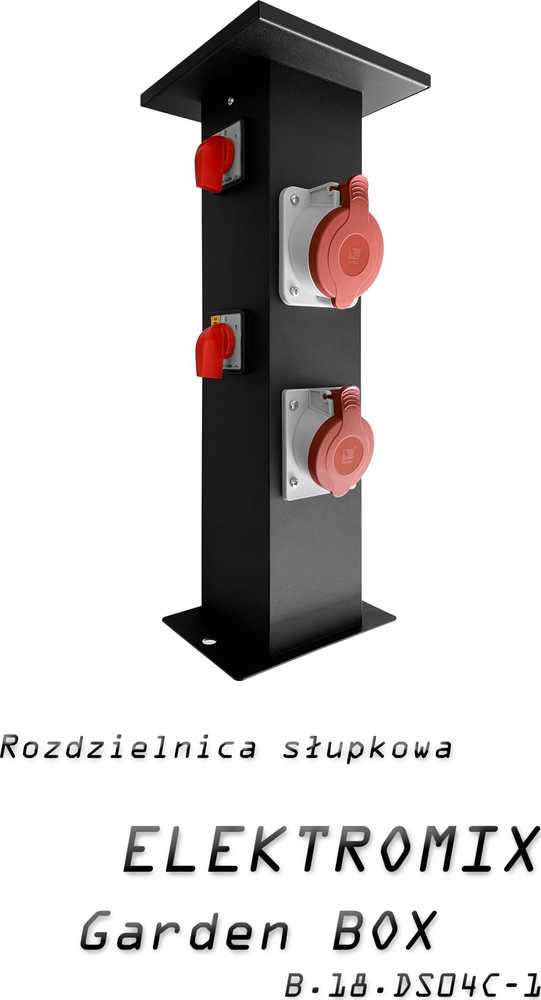 Pawbol pašto skirstomoji skydinė B.18.DS04C 32A/5P, 16A.5P, 2x250V, IP44 juoda