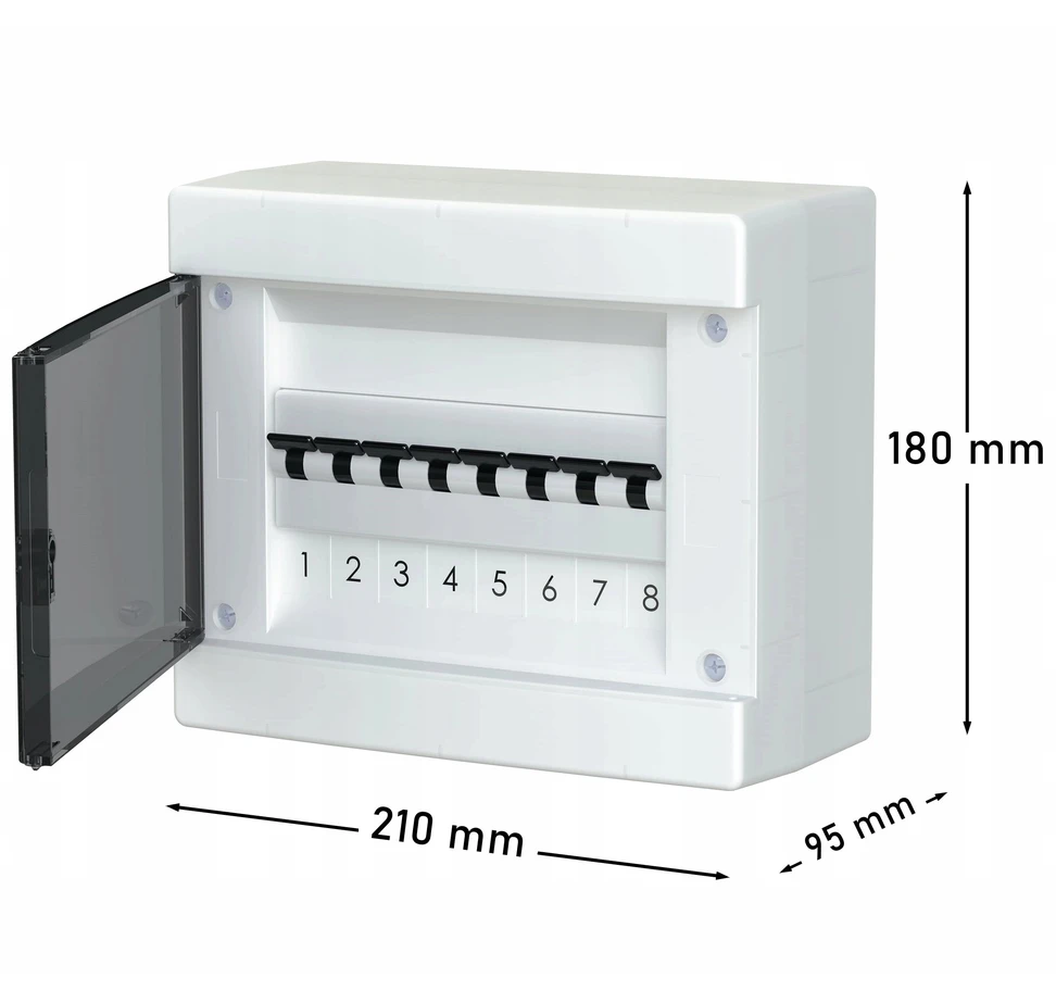 Pawbol C.1308-P Moduliniai, paviršiuje montuojami plastikiniai skirstomieji įrenginiai 1x8 IP40 C.1308-P