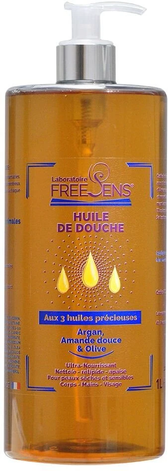 Laboratoire Freesens Freesens Natural Ingredients Aromatic Cleansing & Moisturising Shower Oil Body All Skin Types, 1000 ml