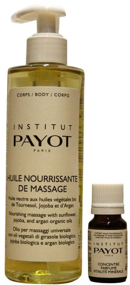 Set Payot: Pro Huile maitininantis Massage Oil, 250 ml + Vitalite Minerale Essential Oil, 10 ml