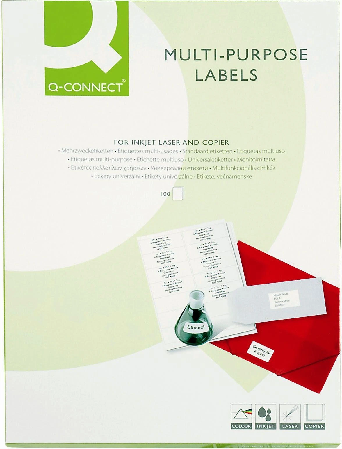 Pbs Connect Q-Connect etiketės 70 x 36 mm