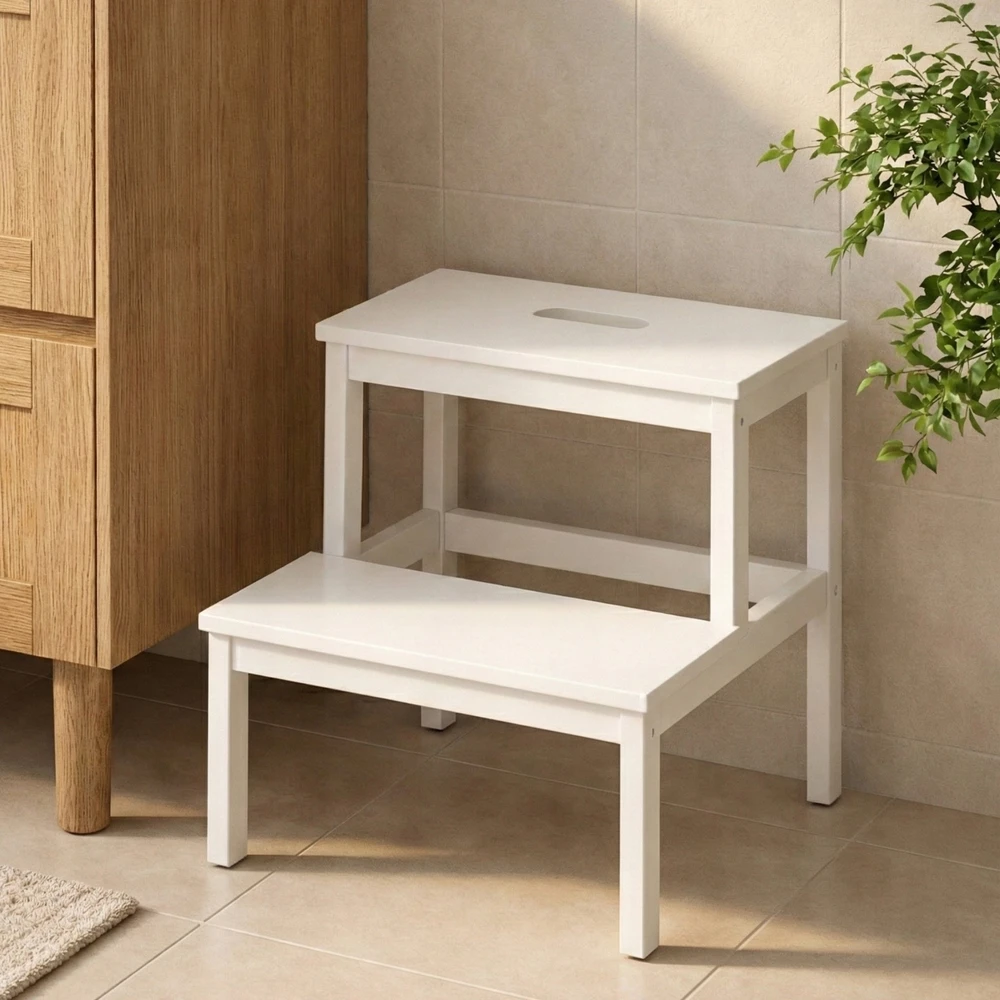 P&C Bambukinė taburetė su laipteliu KROK, aukštis 46 cm
