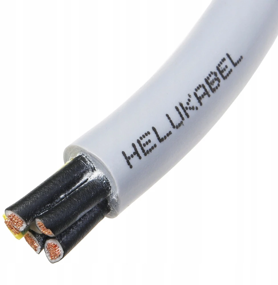 Pilkas 4 gyslų elektros laidas su DELL prekės ženklu