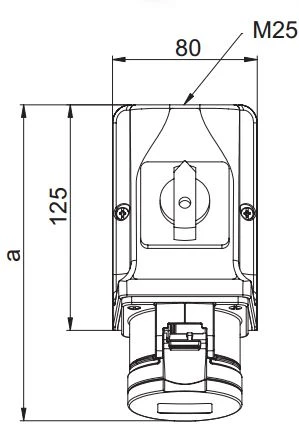 Pce GN.KOMBI 32A/5P/400V/230V SU PIN IP44