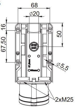 Pce GN.KOMBI 32A/5P/400V/230V SU PIN IP44