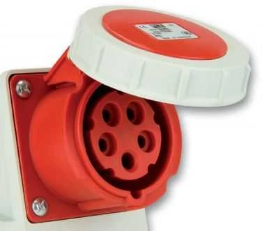 PCE Fiksuotas lizdas 32A 400V 3P+N+N be riebokšlio IP67 1252-6