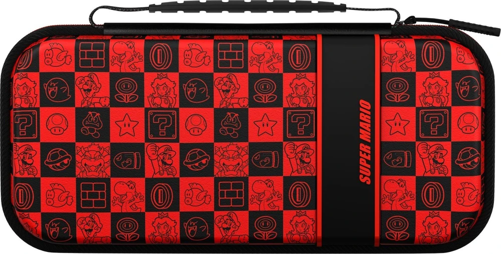 PDP GLOW Kelioninis dėklas skirtas Nintendo Switch | Super Icon | Juoda/Raudona