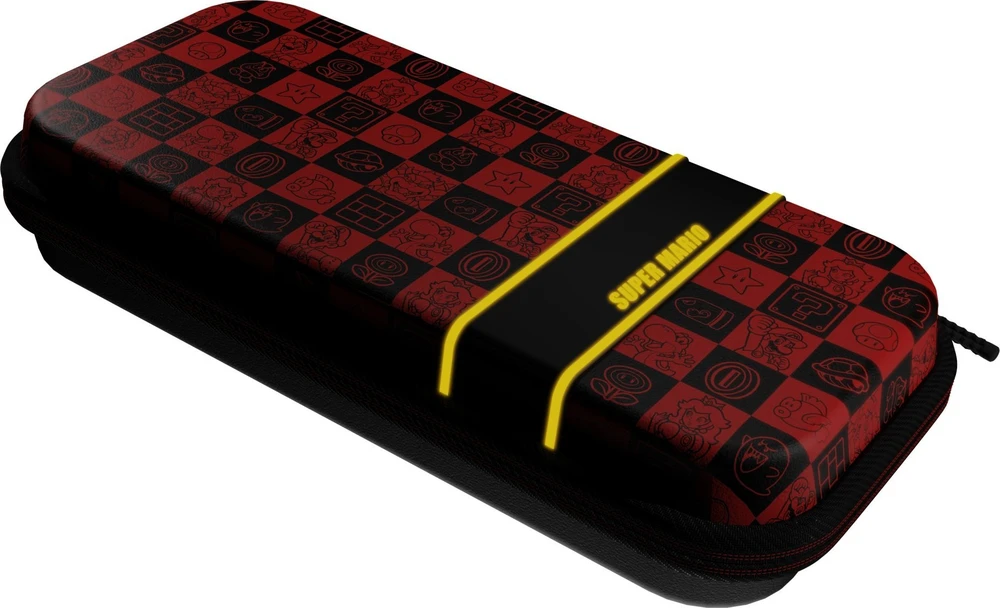 PDP GLOW Kelioninis dėklas skirtas Nintendo Switch | Super Icon | Juoda/Raudona