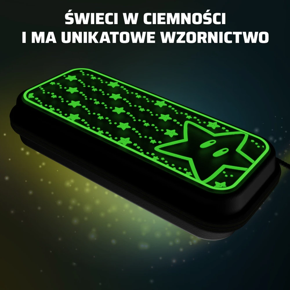 PDP GLOW Kelioninis dėklas skirtas Nintendo Switch | Mario Super Star | Šviečia tamsoje