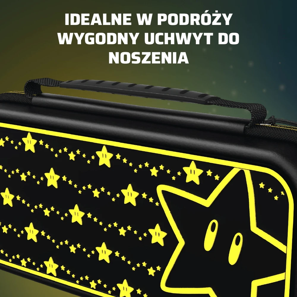 PDP GLOW Kelioninis dėklas skirtas Nintendo Switch | Mario Super Star | Šviečia tamsoje