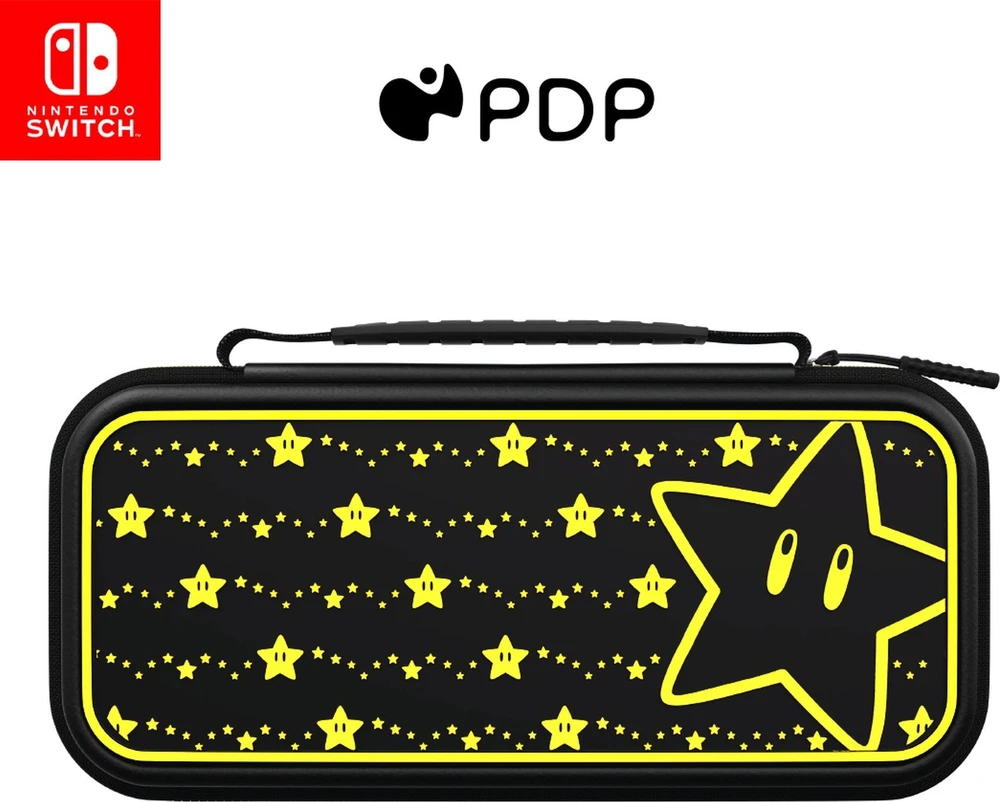 PDP GLOW Kelioninis dėklas skirtas Nintendo Switch | Mario Super Star | Šviečia tamsoje