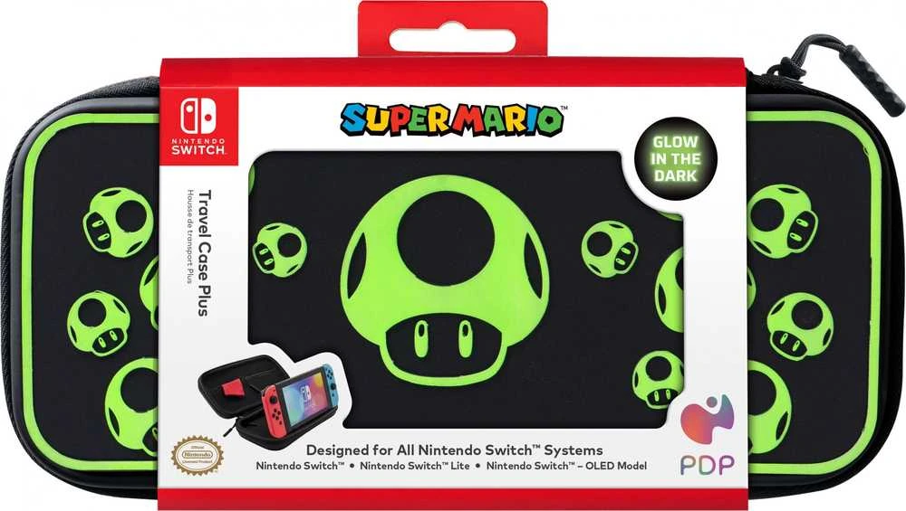 PDP 1-Up Glow In The Dark Nintendo Switch dėklas