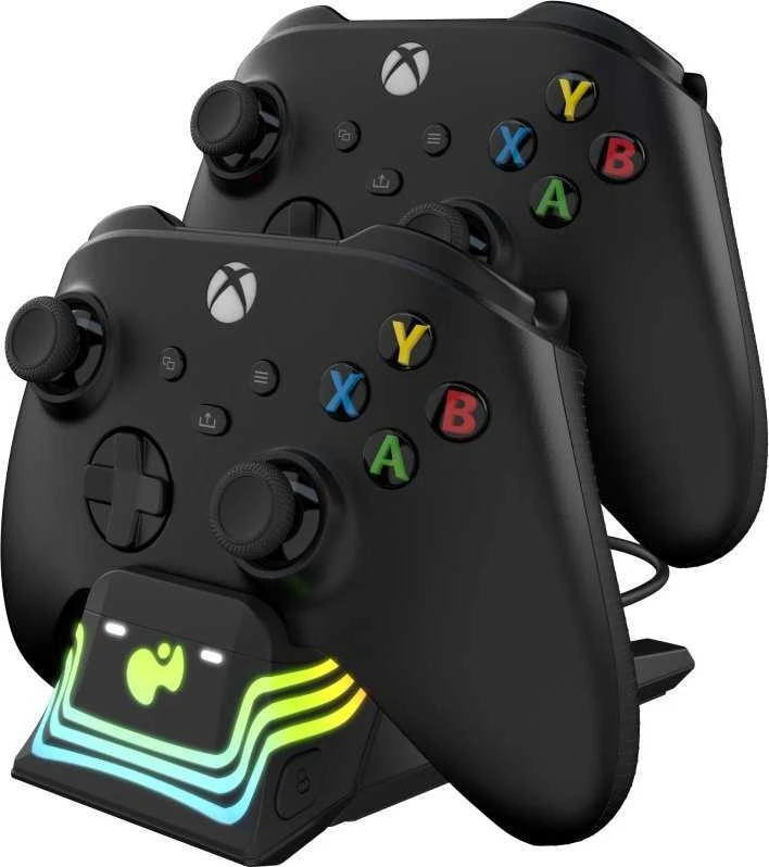 PDP Afterglow Wave dvigubas įkroviklis, juodas, XBOX One