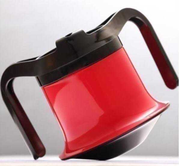 Sundo Puodelis - Ergonominis 250ml su Dangteliu ir Dviem Rankenomis