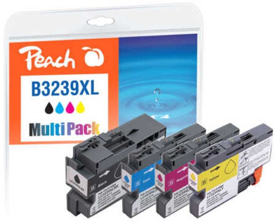 Peach LC-3239XL, Didelės (XL) išeigos, Pigmentinis rašalas, 129 ml, 52 ml, 4 vnt., Kelių dalių pakuotė