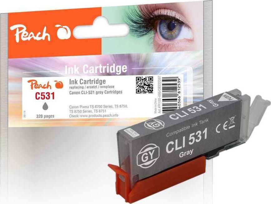 Peach Peach Patrone Canon CLI-531, 6119B001 pilka suderinama