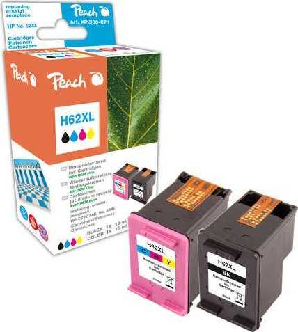 Peach PI300-671 - Suderinamas - Pigmentinis rašalas - Juodas,Cyan,Magenta,Geltona - HP - HP DeskJet Ink Advantage 5645 HP Envy 5540 e-All-in-One HP Envy 5540 Series HP Envy 5542(... 2 vnt. s)