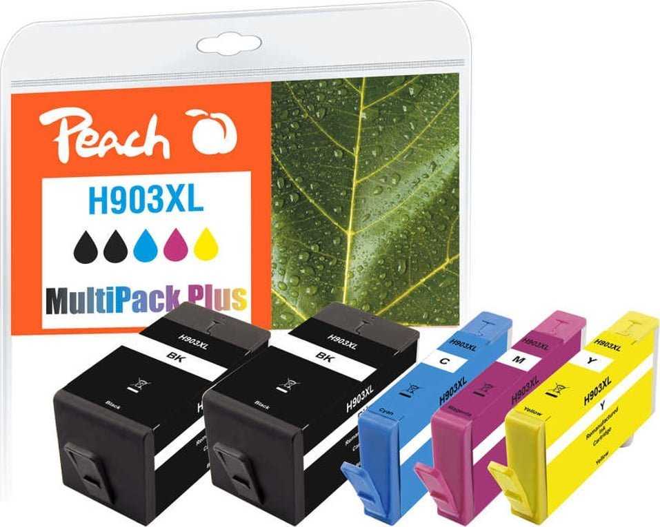 Peach PI300-865 kasetė su rašalu 5 vnt. Analogas Wysoka (XL) našumas Juoda Cyan Violetinė Geltona