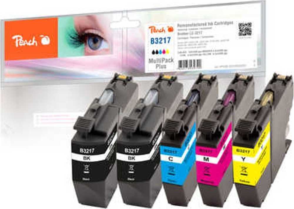 Peach PI500-225 kasetė su rašalu 5 vnt. Pakaitalas Standartinė išeiga Juoda, Žydra, Purpurinė, Geltona