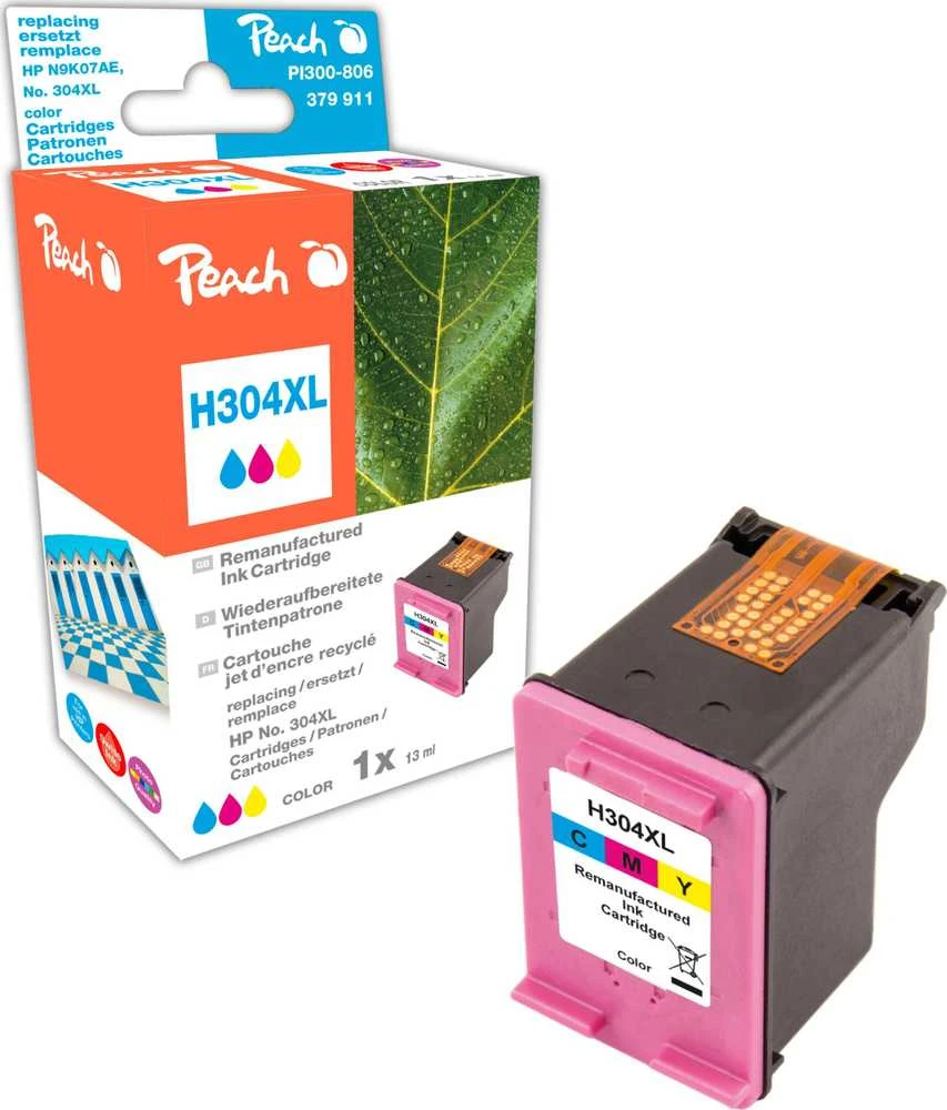 Peach Peach Tinte spalvos PI300-806 rašalo kasetė 1 vnt. Replacement High (XL) Cyan, Violetinė, Geltona