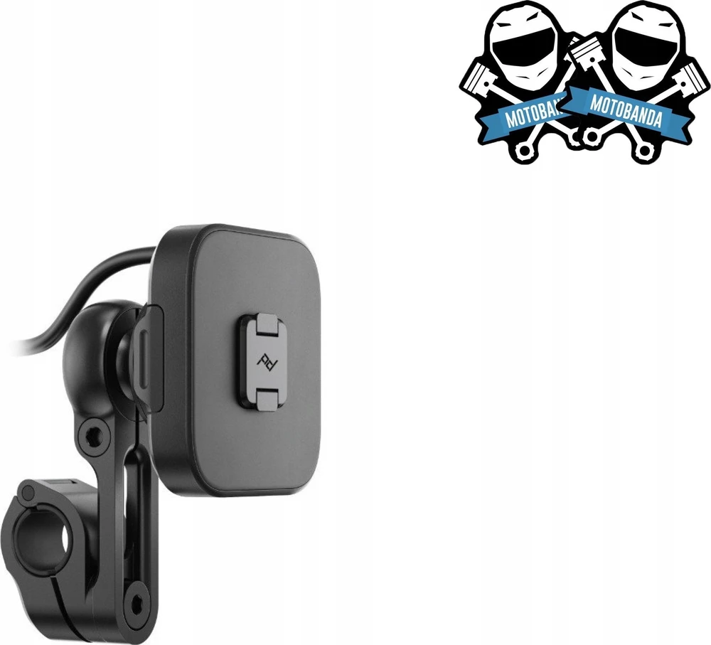 Peak Design mobiliojo motociklo veidrodžio laikiklio įkrovimas