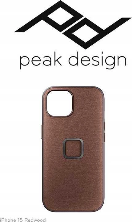 Peak Design dėklas Apple iPhone 15 Mobile Everyday Fabric Case, raudonmedis