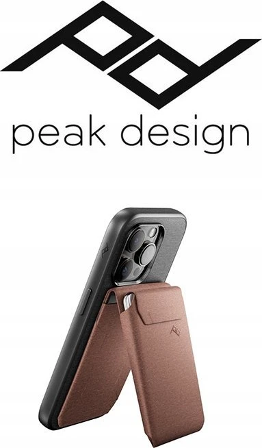 Peak Design Mobilus piniginės stovas, raudonmedis